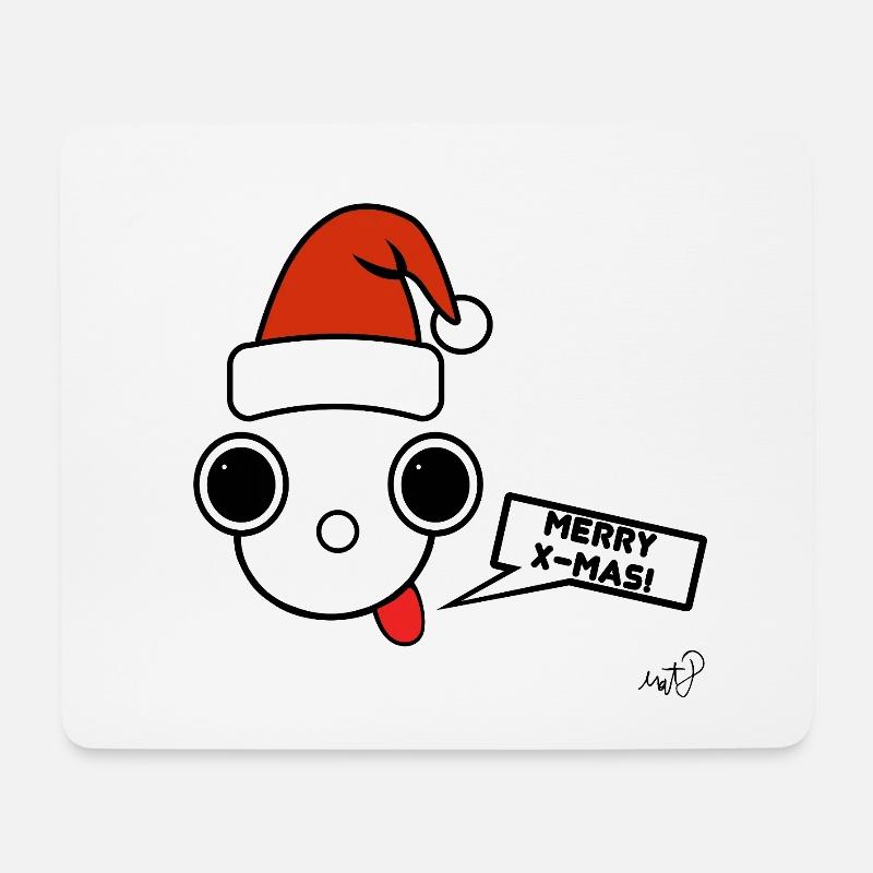 Koppies mit Weihnachtsmann Mütze - Mousepad (Querformat) - Weiß