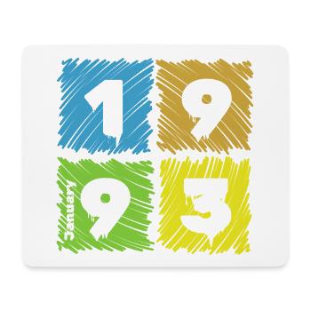 33. Écussons de Farbige du Geburtstag depuis 01/1993 - Tapis de souris (format paysage) - blanc - Devant