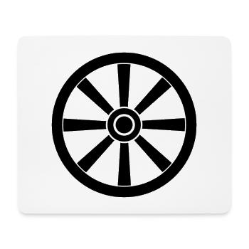 Wagenrad - Mousepad (Querformat) - Weiß - Vorne