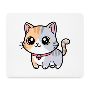 Calico Kitten Collar Charm - Mouse Pad (horizontal) - white - Front