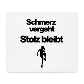 Schmerz vergeht, Stolz bleibt – Fitness, Gym - Mousepad (Querformat) - Weiß - Vorne