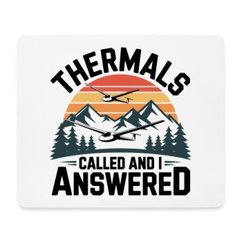 Glider Thermik ruft, ich antworte– Segelflug - Mousepad (Querformat) - Weiß - Vorne