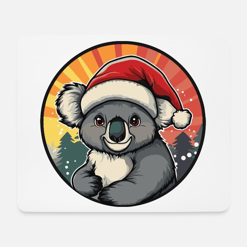 Koala Weihnachtssammler - Mousepad (Querformat) - Weiß