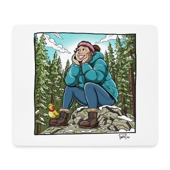 Me_In_Winter - Mousepad (Querformat) - Weiß - Vorne