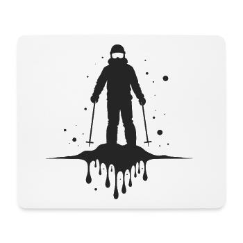 Skifahrer Wintersport Melting Ski - Mousepad (Querformat) - Weiß - Vorne
