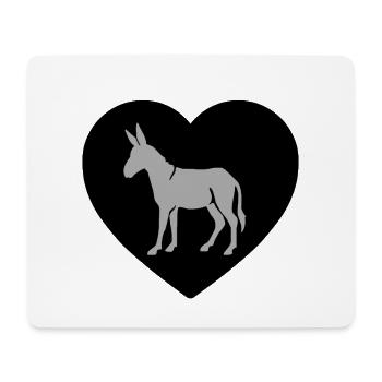 Esel - Mousepad (Querformat) - Weiß - Vorne