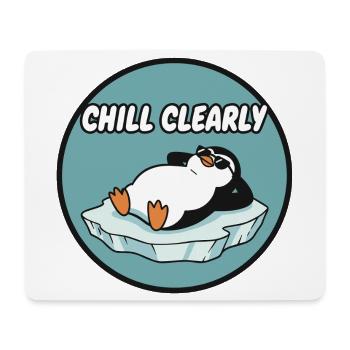 Chill Clairement Pingouin sur la glace - Tapis de souris (format paysage) - blanc - Devant