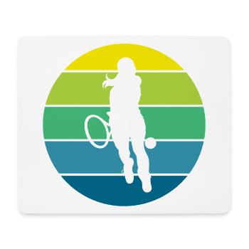 tennis - Tapis de souris (format paysage) - blanc - Devant