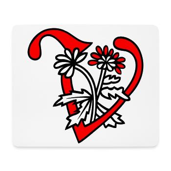 Lettre V Initiale - Tapis de souris (format paysage) - blanc - Devant