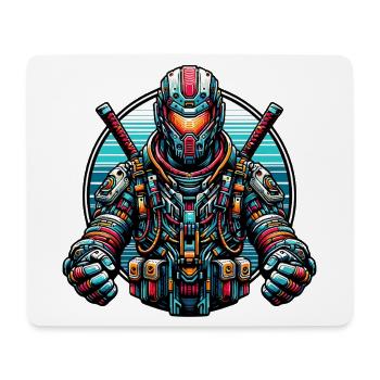 Robot Samurai - Mousepad (Querformat) - Weiß - Vorne