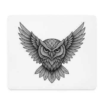 Eule Geometrisch Flügel - Mousepad (Querformat) - Weiß - Vorne