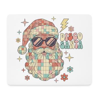 Techno Disco Weihnachtsmann Discokugel Lustig - Mousepad (Querformat) - Weiß - Vorne
