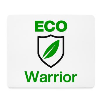 ECO Warrior. Green Mindset, Ecologies first - Mouse Pad (horizontal) - white - Front