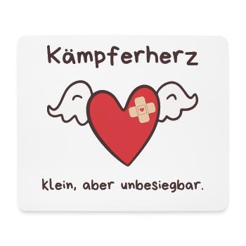 Fighter's Heart – Small but Invincible Design - Mouse Pad (horizontal) - white - Front