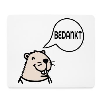 Capybara Merci - Tapis de souris (format paysage) - blanc - Devant