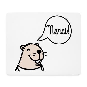 Danke, Capybara. - Mousepad (Querformat) - Weiß - Vorne