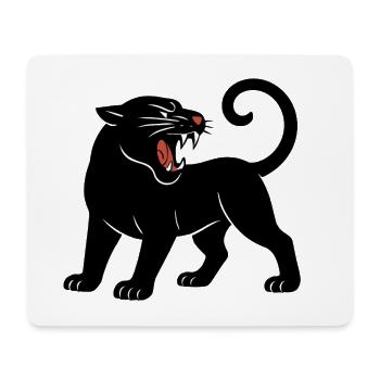 Schwarzer Panther Brüllt - Mousepad (Querformat) - Weiß - Vorne