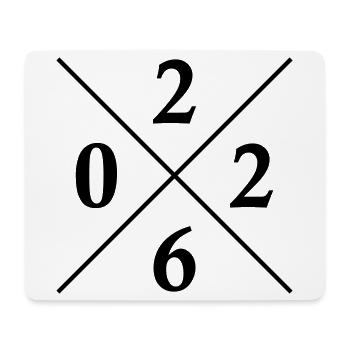 2026 Symbol - Mousepad (Querformat) - Weiß - Vorne