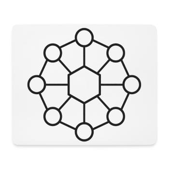 Geometric Hexagon Mandala - Mouse Pad (horizontal) - white - Front