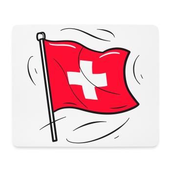 Swiss Flag Patriot Design - Mouse Pad (horizontal) - white - Front
