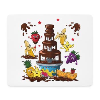 Fontaine à chocolat Fruit Friends Design - Tapis de souris (format paysage) - blanc - Devant