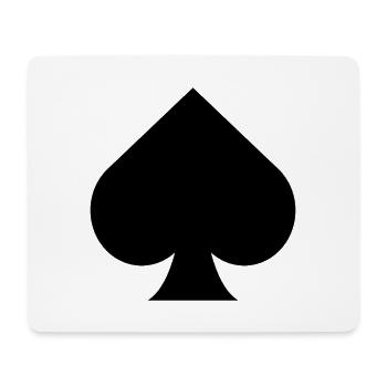 Pik-Symbol - Mousepad (Querformat) - Weiß - Vorne