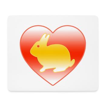 Rabbit - Mouse Pad (horizontal) - white - Front