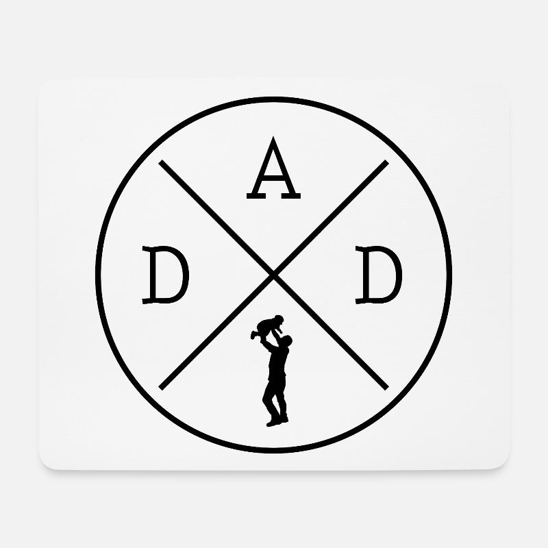 Papa Vater Dad Sohn Kind Vatertag Geschenk - Mousepad (Querformat) - Weiß