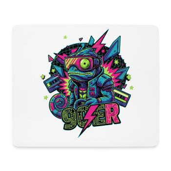 Neopunk Frosch - Mousepad (Querformat) - Weiß - Vorne