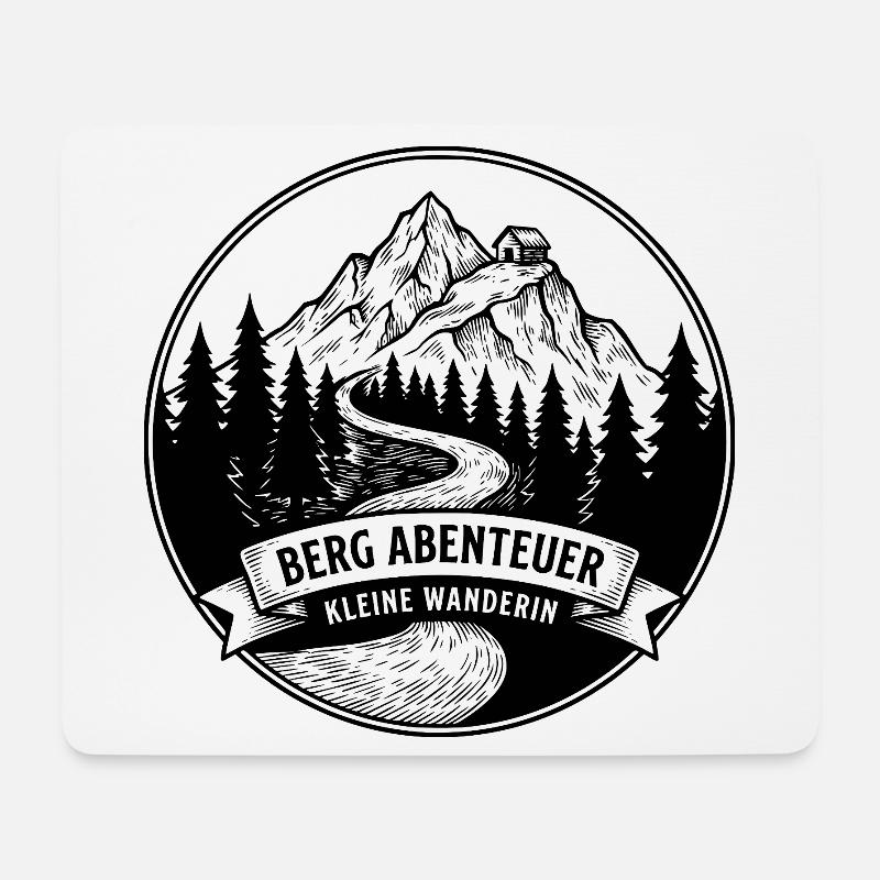 Kleine Wanderin - Mousepad (Querformat) - Weiß