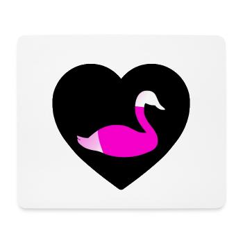 cygne - Tapis de souris (format paysage) - blanc - Devant