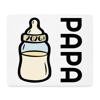 Annonce du bébé - Papa 2026 du biberon - Tapis de souris (format paysage) - blanc - Devant