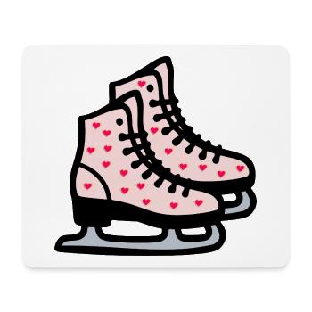 Valentinstag Schlittschuhlaufen - Mousepad (Querformat) - Weiß - Vorne