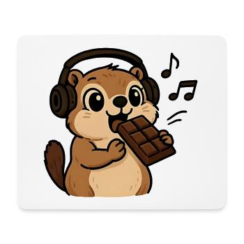 and the groundhog eats the chocolate - Mouse Pad (horizontal) - white - Front