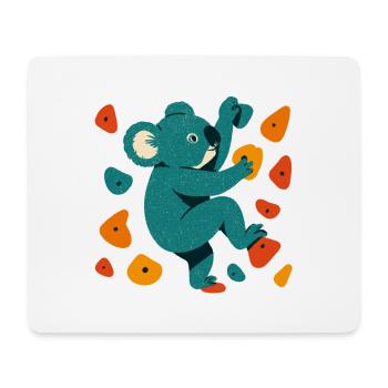 Cadeau d’escalade de coala koala de bloc - Tapis de souris (format paysage) - blanc - Devant