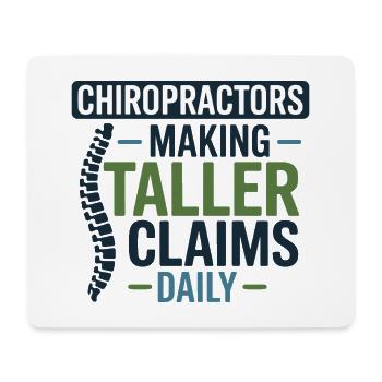 Chiropracteur qui fait plus grand affirme sa profession quotidienne - Tapis de souris (format paysage) - blanc - Devant