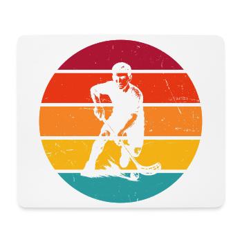 Charakterstarkes Floorball Design - Mousepad (Querformat) - Weiß - Vorne
