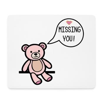 Du fehlst mir - Mousepad (Querformat) - Weiß - Vorne