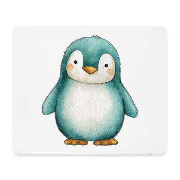 Frosted Penguin – Winterkinderillustration - Mousepad (Querformat) - Weiß - Vorne