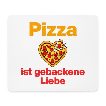 Pizza Is Baked Love, Pizza Lover, Foodie - Mouse Pad (horizontal) - white - Front