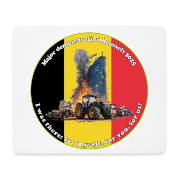 Bauernproteste in Brüssel 2025 - Mousepad (Querformat) - Weiß - Vorne