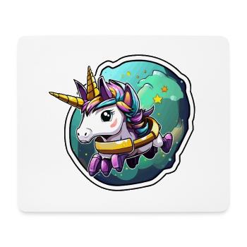 Space Unicorn Star Armor - Mouse Pad (horizontal) - white - Front