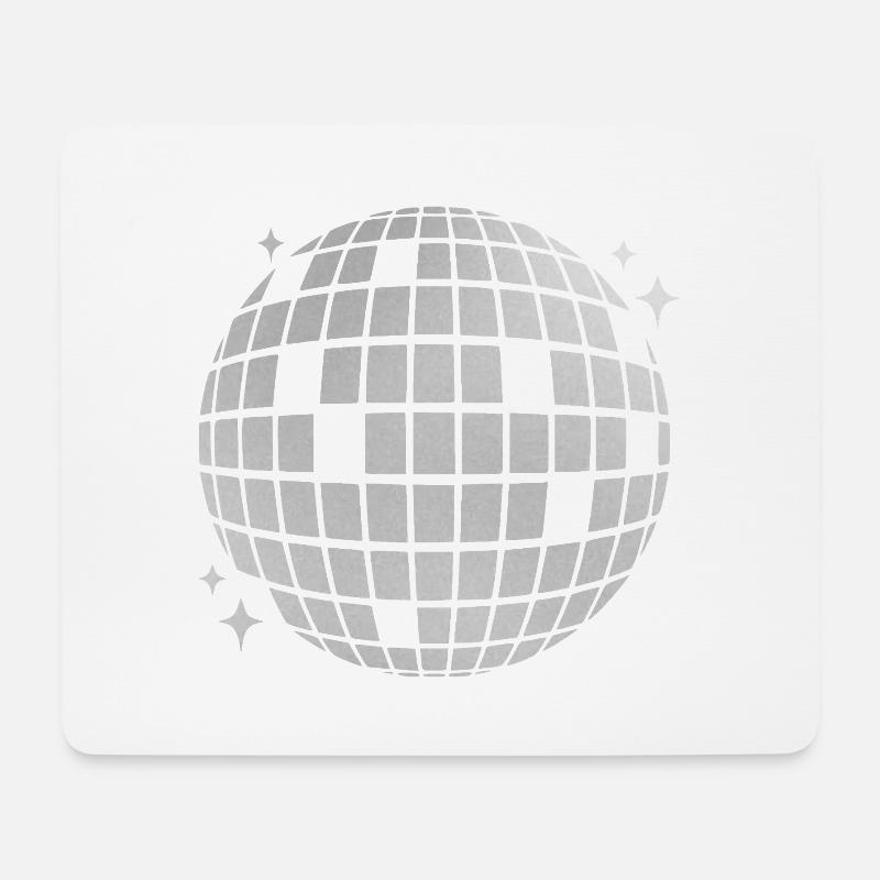 Discokugel-Mosaik Glanz - Mousepad (Querformat) - Weiß