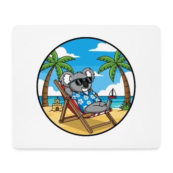 Coole Koala-Strandferien-Sommerstimmung - Mousepad (Querformat) - Weiß - Vorne