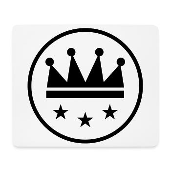 Krone Icon - Mousepad (Querformat) - Weiß - Vorne