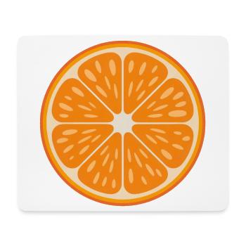 Vibrant Orange Slice Fruit Retro Citrus Art - Mouse Pad (horizontal) - white - Front