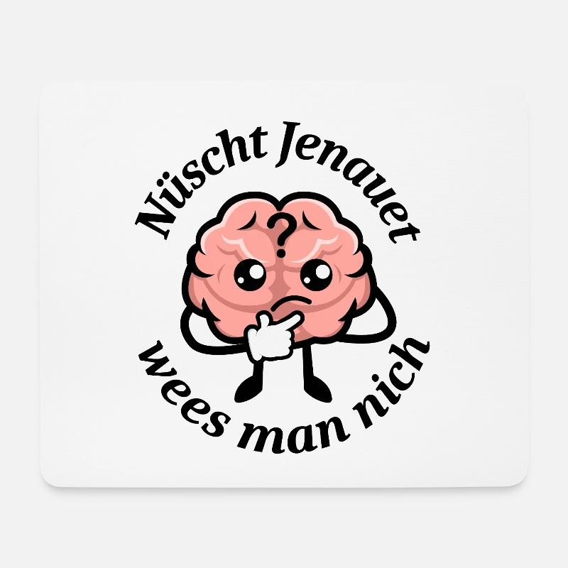 Berliner way of saying: Nothing is really certain - Mouse Pad (horizontal) - white