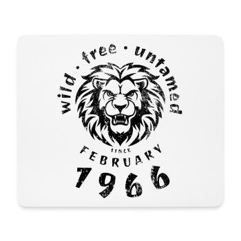 60e anniversaire Sauvage, libre et indompté depuis 02/1966 - Tapis de souris (format paysage) - blanc - Devant