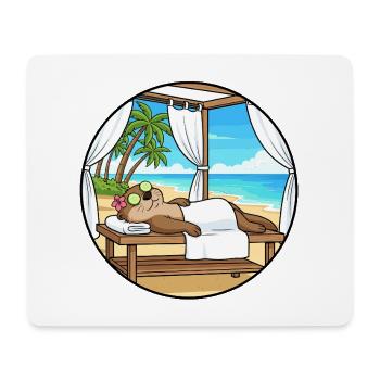 Entspannende Otter Beach Spa Day Kunst - Mousepad (Querformat) - Weiß - Vorne