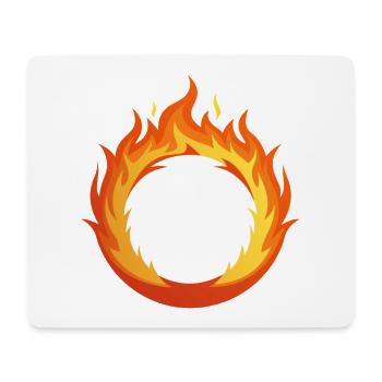 Anneau de feu - Tapis de souris (format paysage) - blanc - Devant
